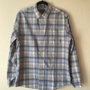 Eddie Bauer Men’s Buttoned Down Shirt Blue Large